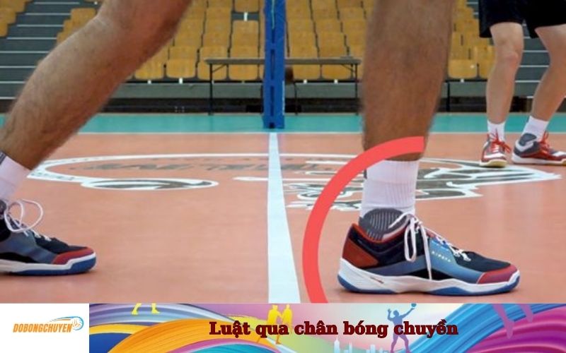 Luật qua chân bóng chuyền