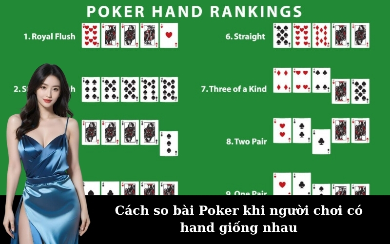 Cách so bài Poker khi người chơi có hand giống nhau