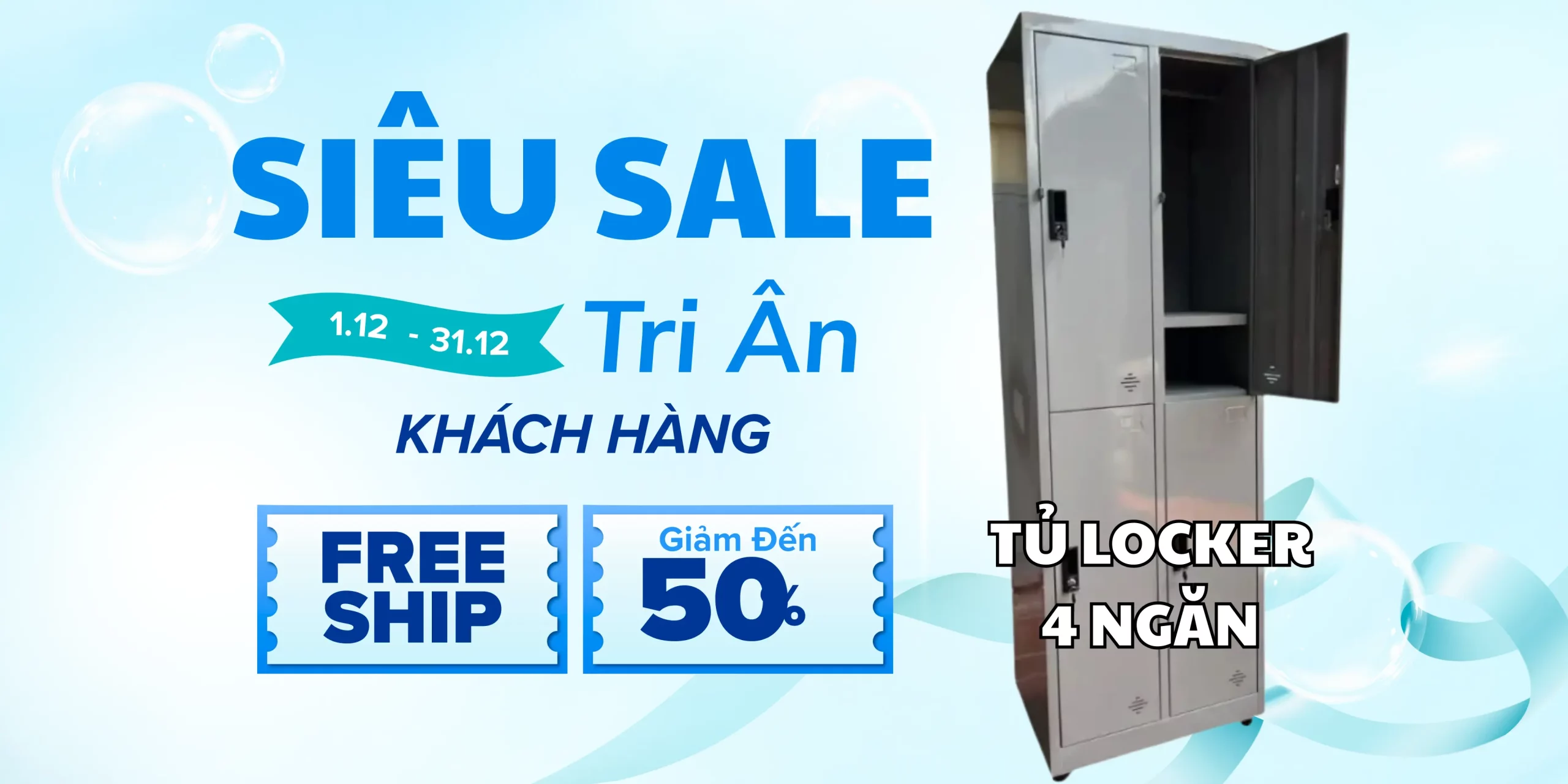 Minh họa tủ locker 4 ngăn trong không gian đông người